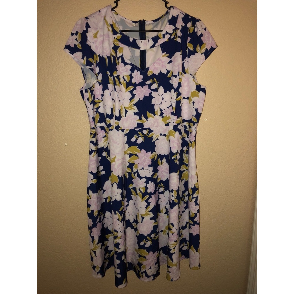 Blue floral dress